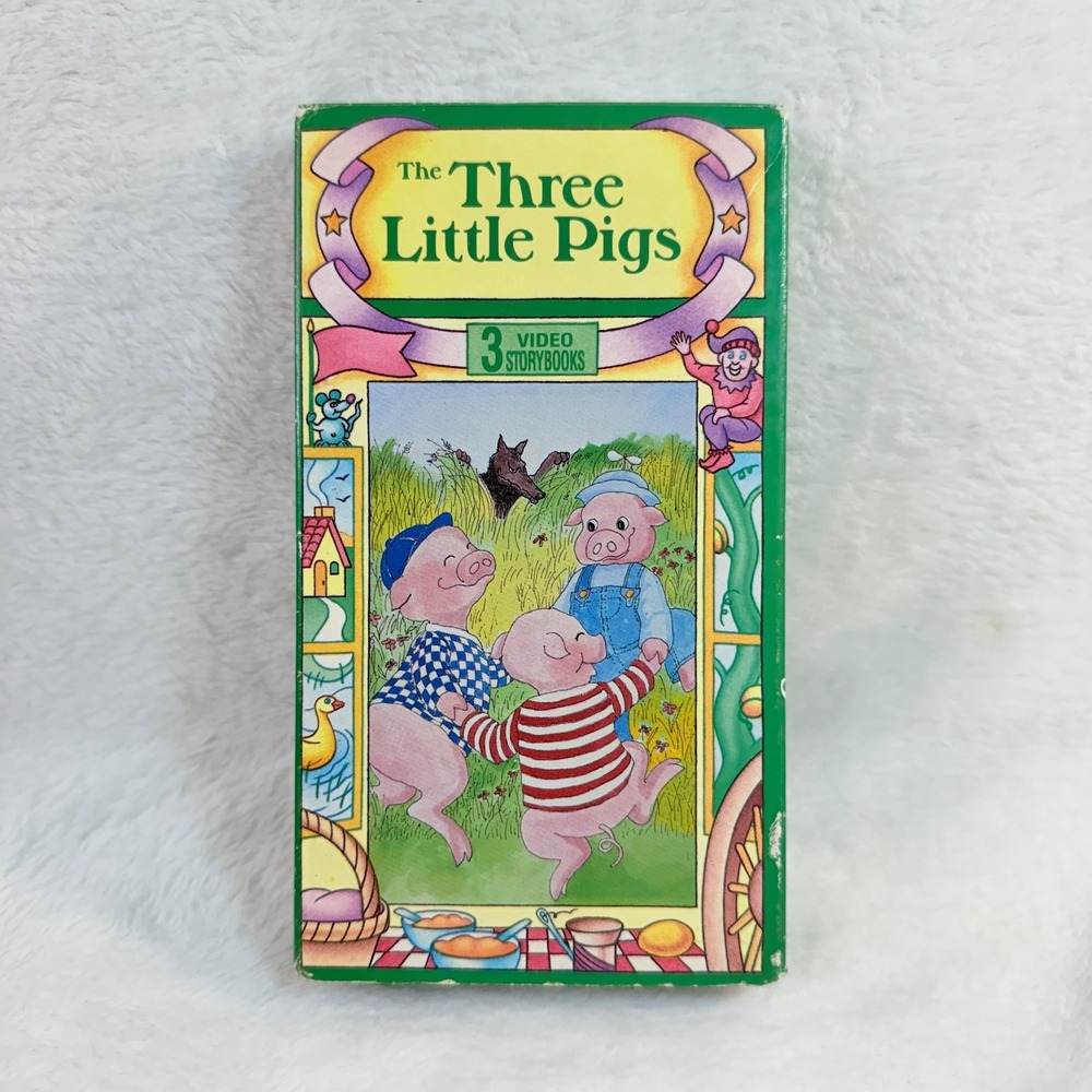 The Three Little Pigs Kids Klassics VHS 1990 3 Video Storybooks Tricky Alex 6125